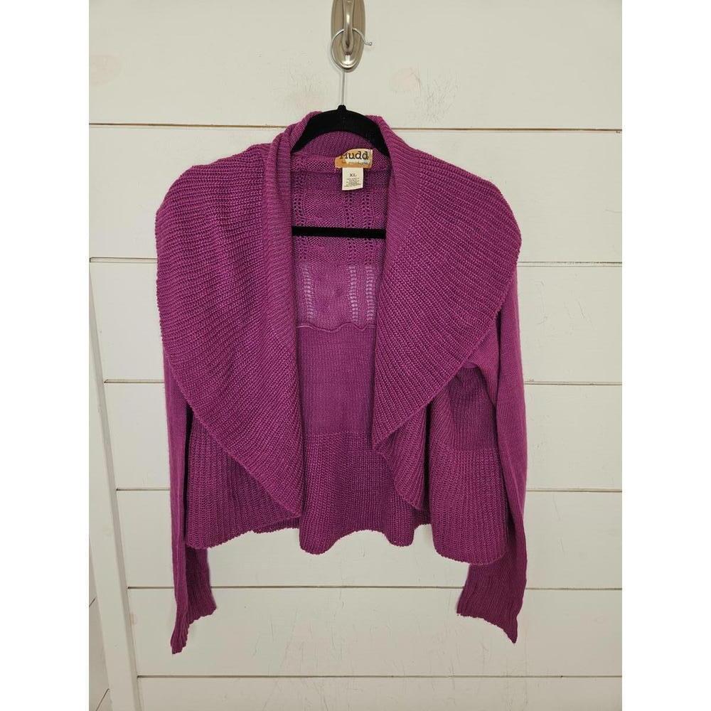 Y2K Mudd XL purple drapey open front cardigan